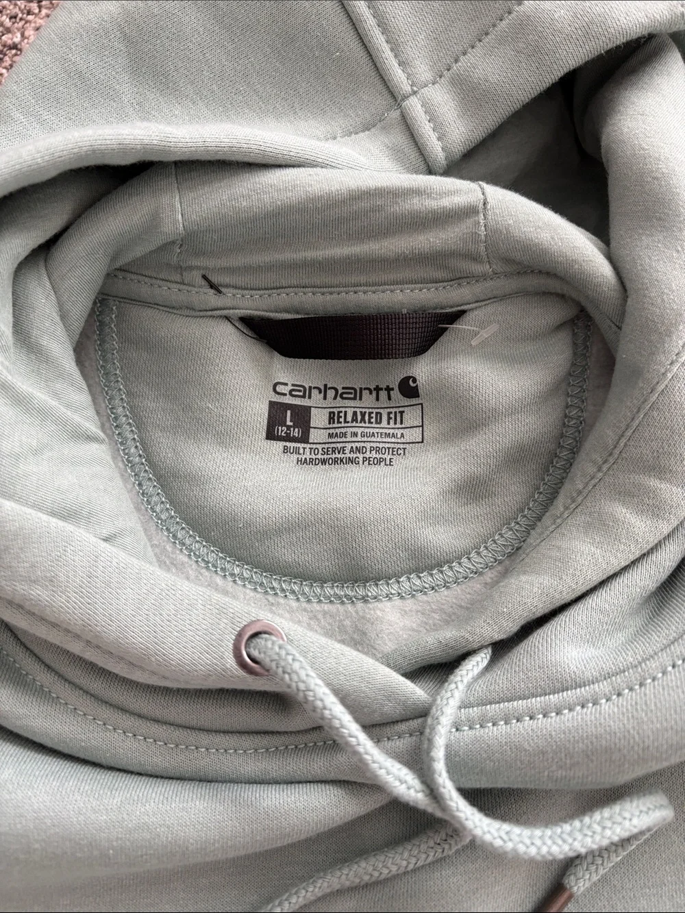 Carhartt Sage Green Hooded Pullover Sweatshirt - Picture 6 of 6